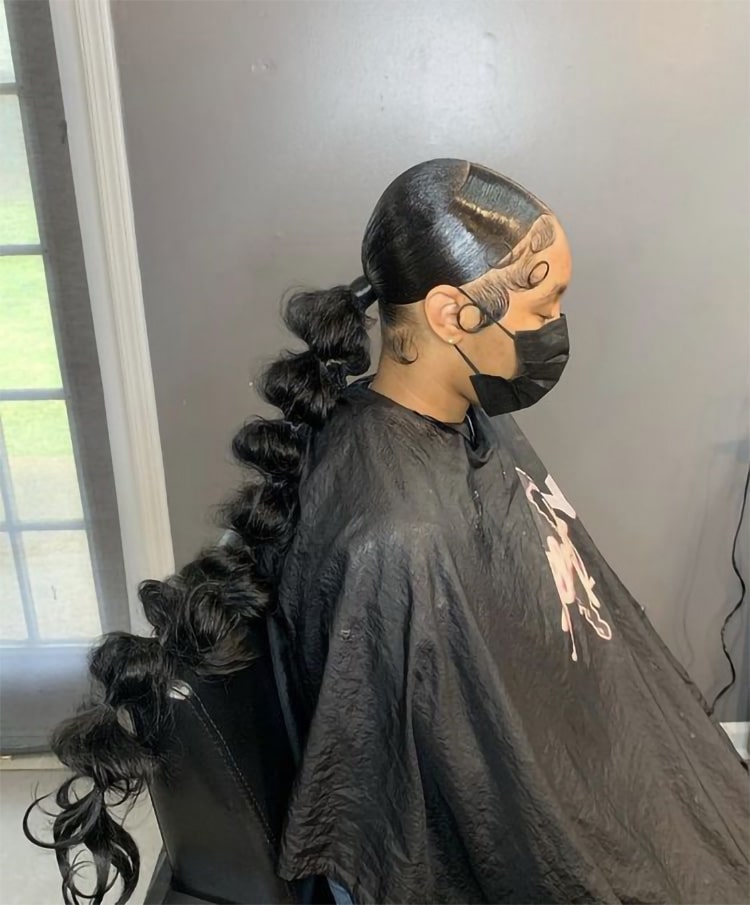 Bubble Braids Ponytail Weave