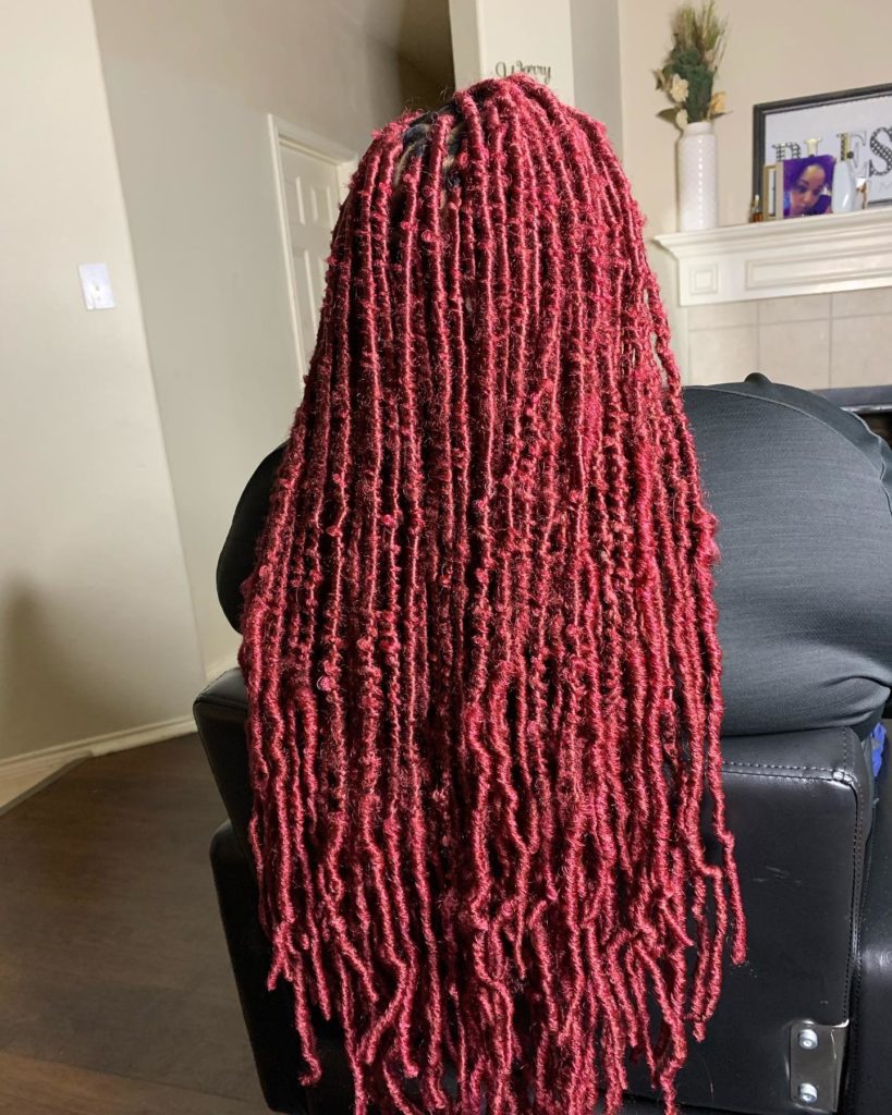 Burgundy Butterfly Locs