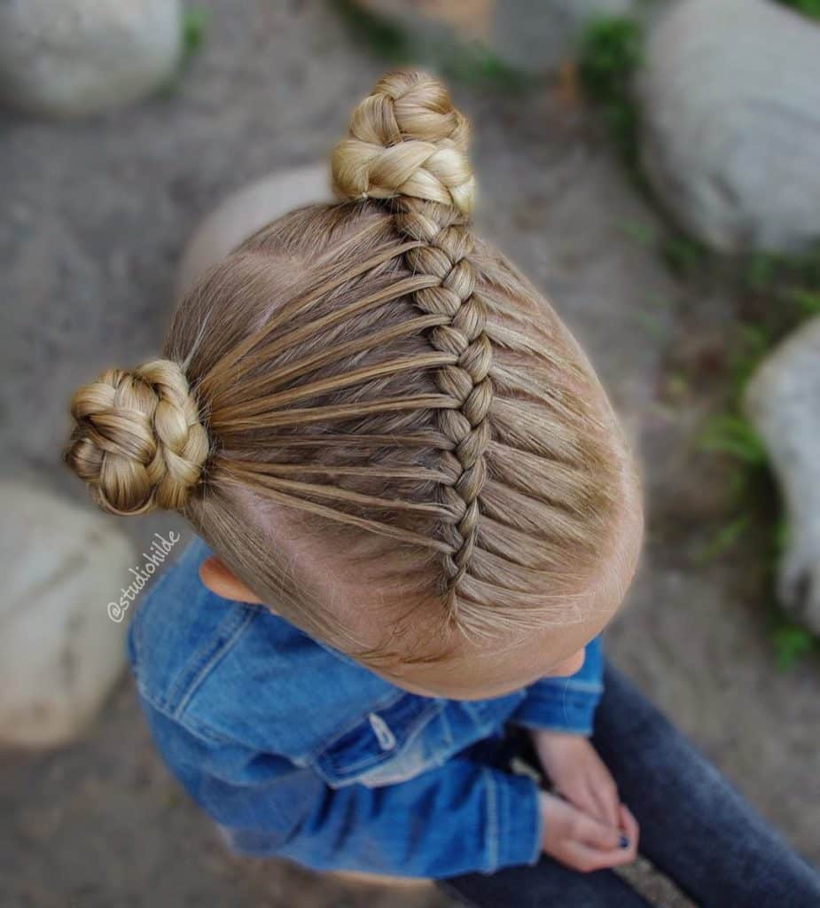 Dutch Braids With Buns