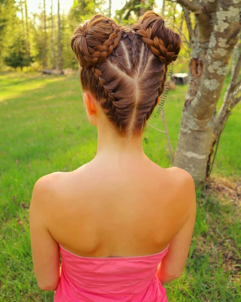 French Braid Buns