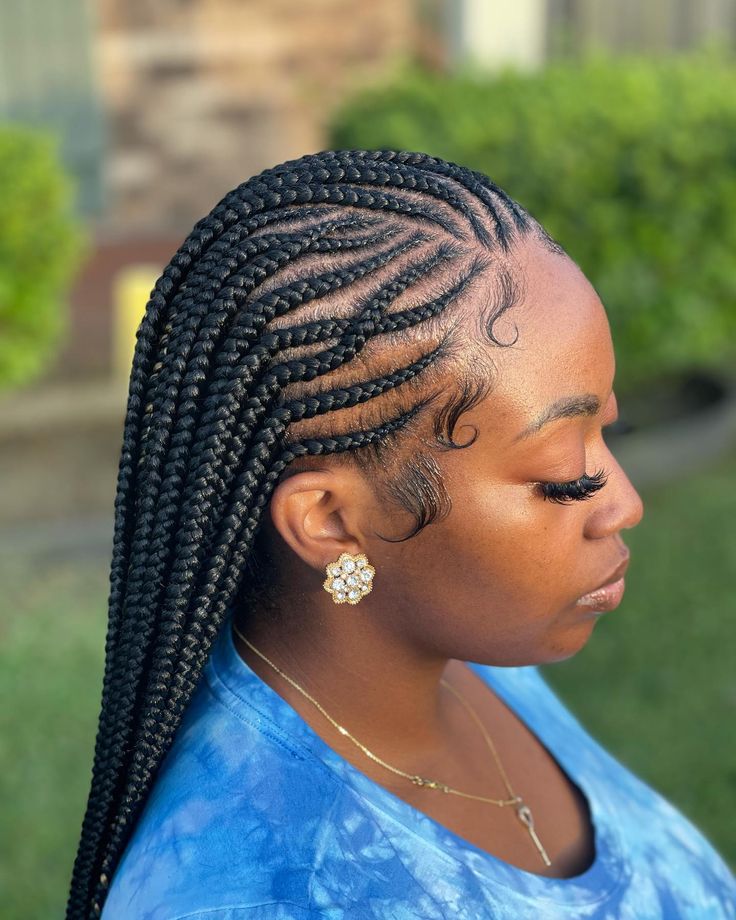 Half Cornrows Half Box Braids a style for short hair