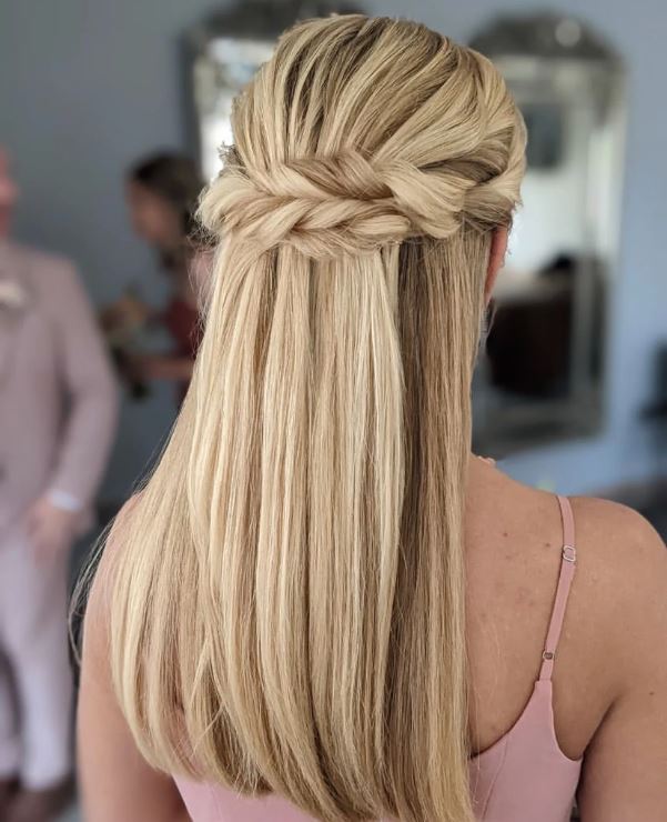 Half Updo for Straight Hair