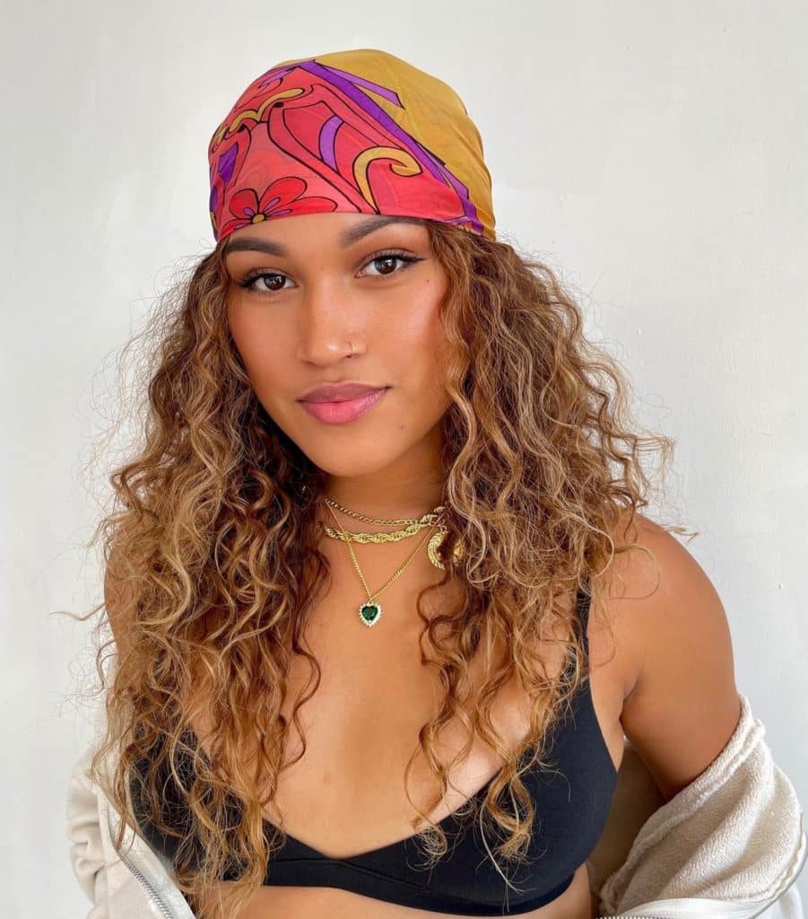 Head Scarf on Curly Hair