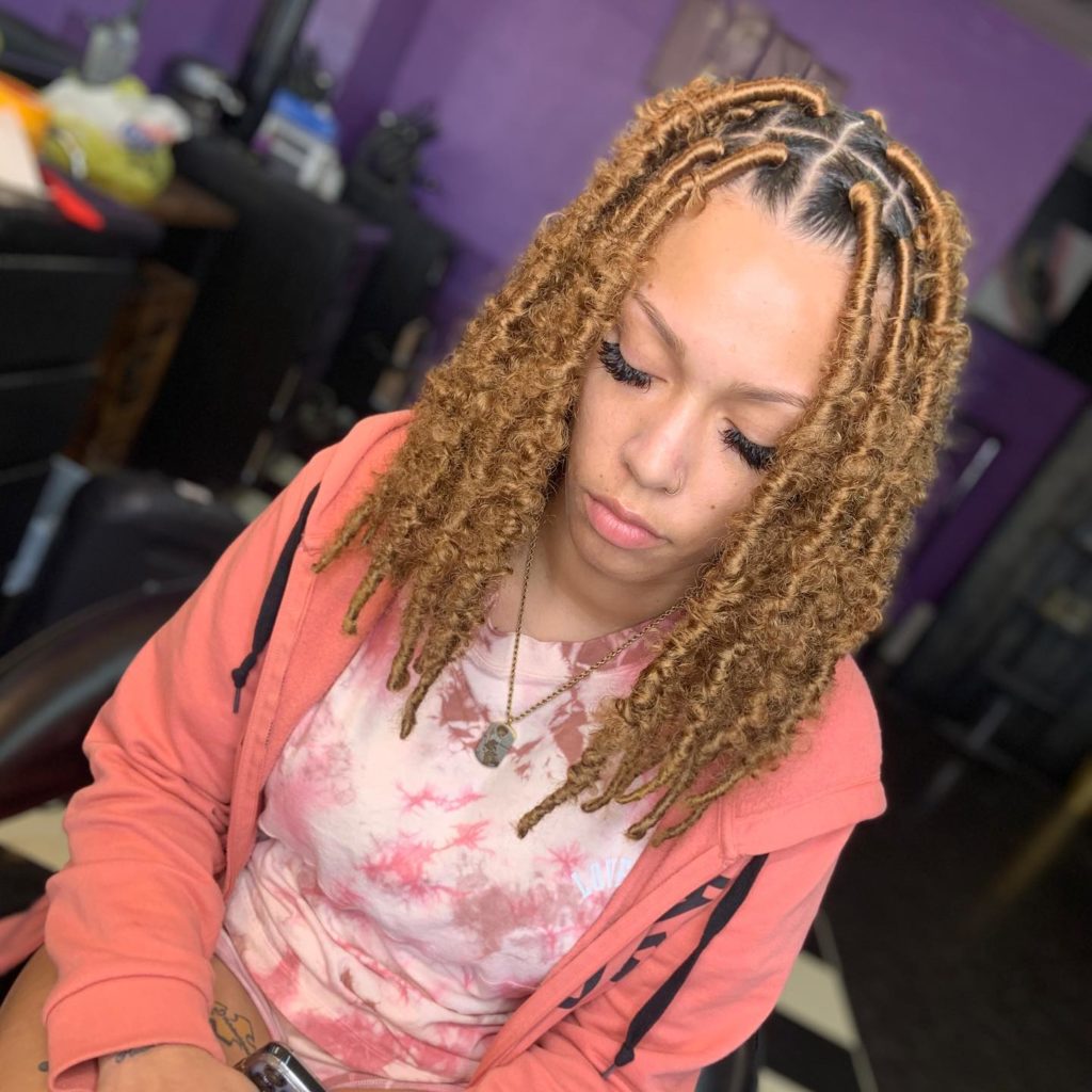 Honey Blonde Butterfly Locs