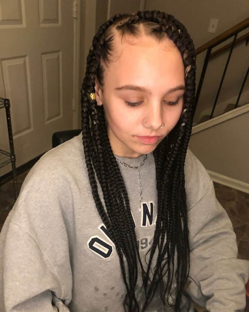 Jumbo Large White Girl Braids