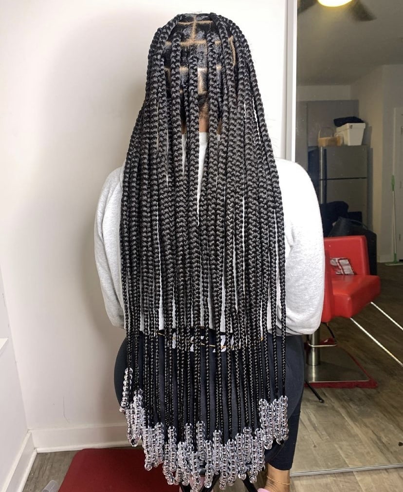 Knotless Braids With Beads 1