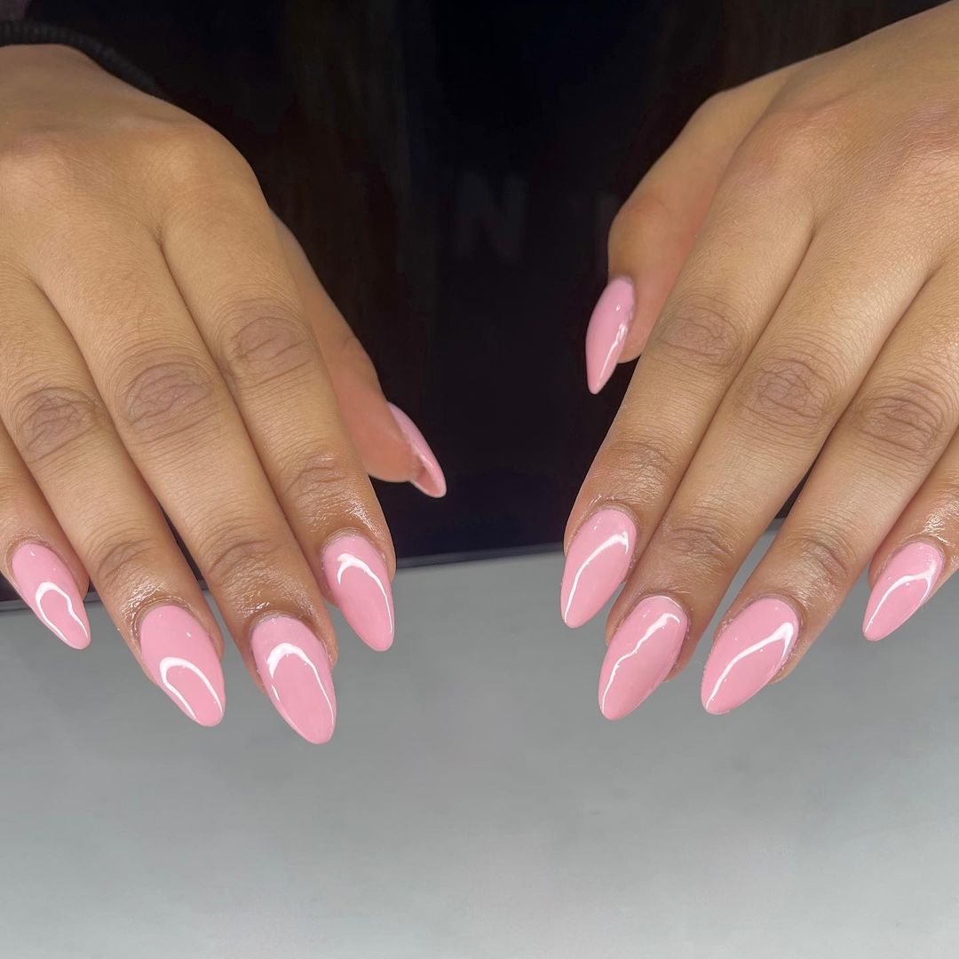 Light Pink Winter Nails