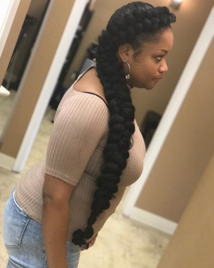 Mermaid Braid Hairstyle for Black Girl