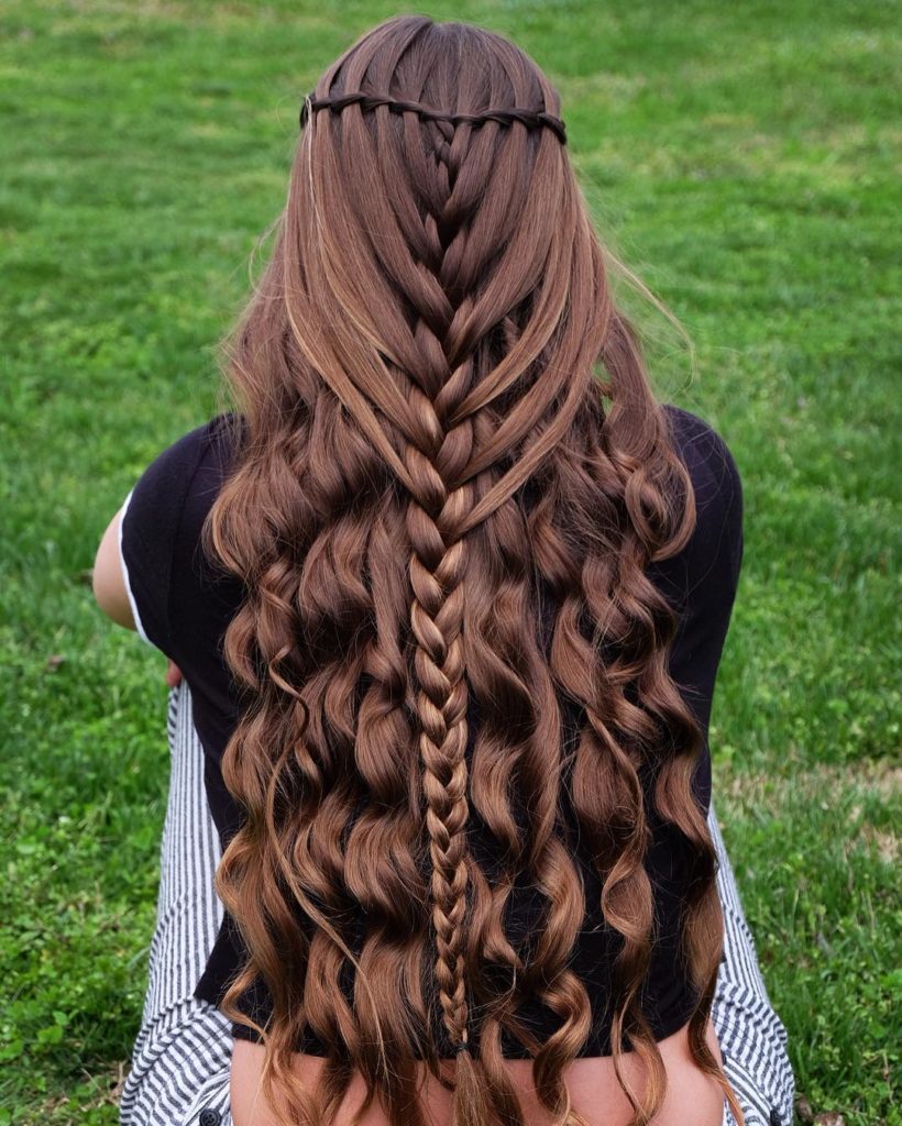 Mermaid Braid With Curly Hair