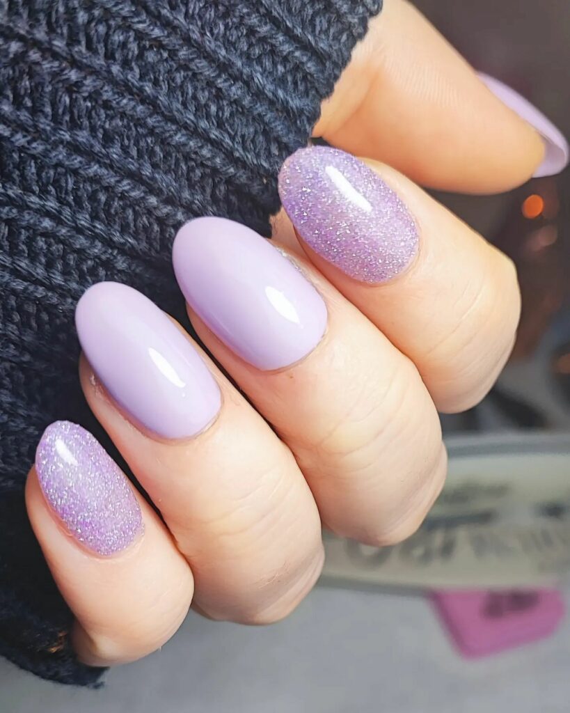 Lavender Almond Nails design ideas