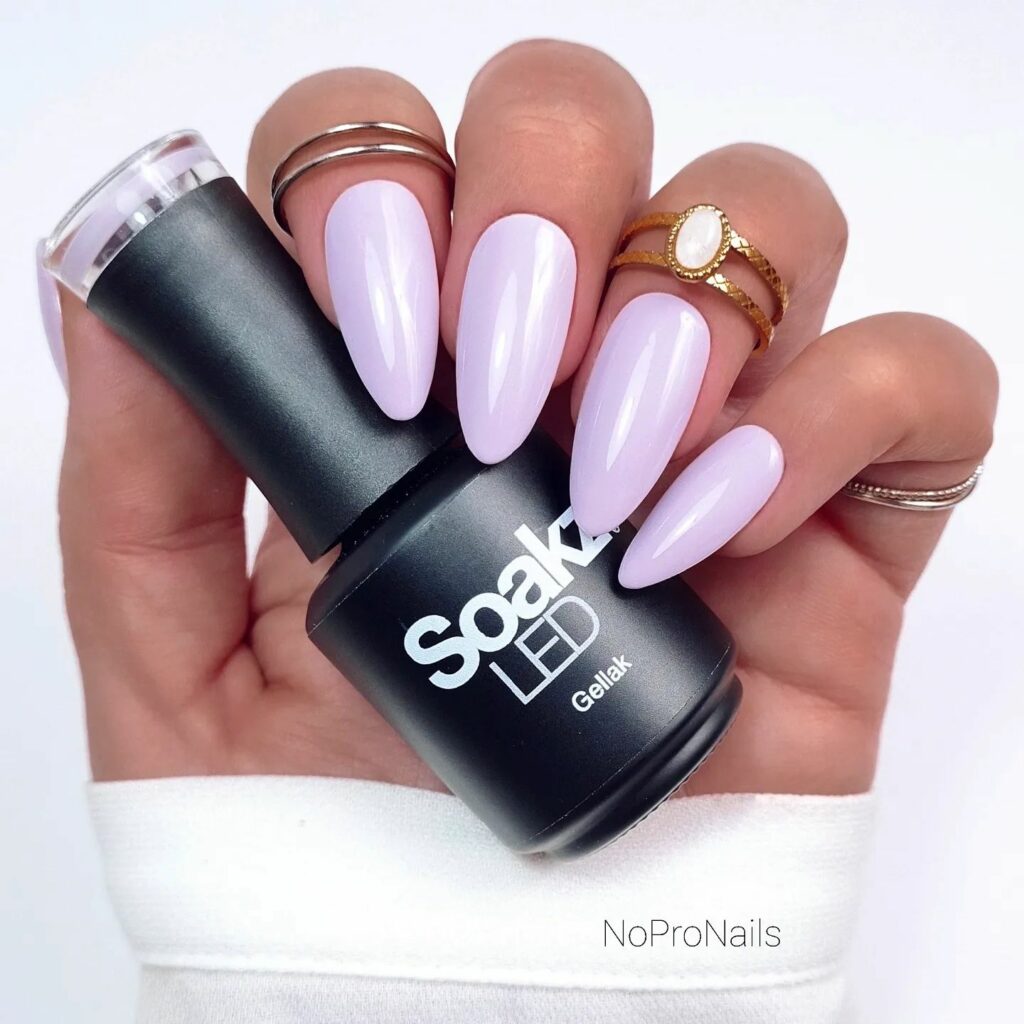 Lavender Almond Nails design ideas