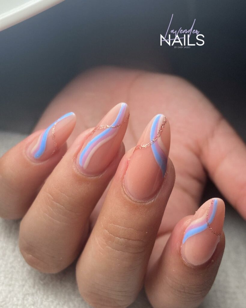 Lavender Almond Nails design ideas