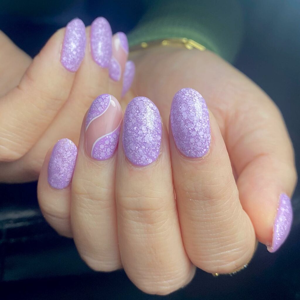 Lavender Almond Nails design ideas