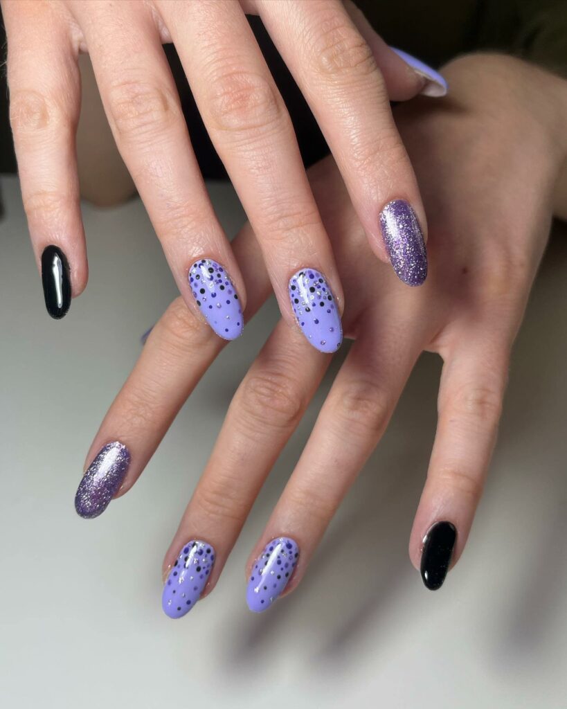 Lavender Almond Nails design ideas