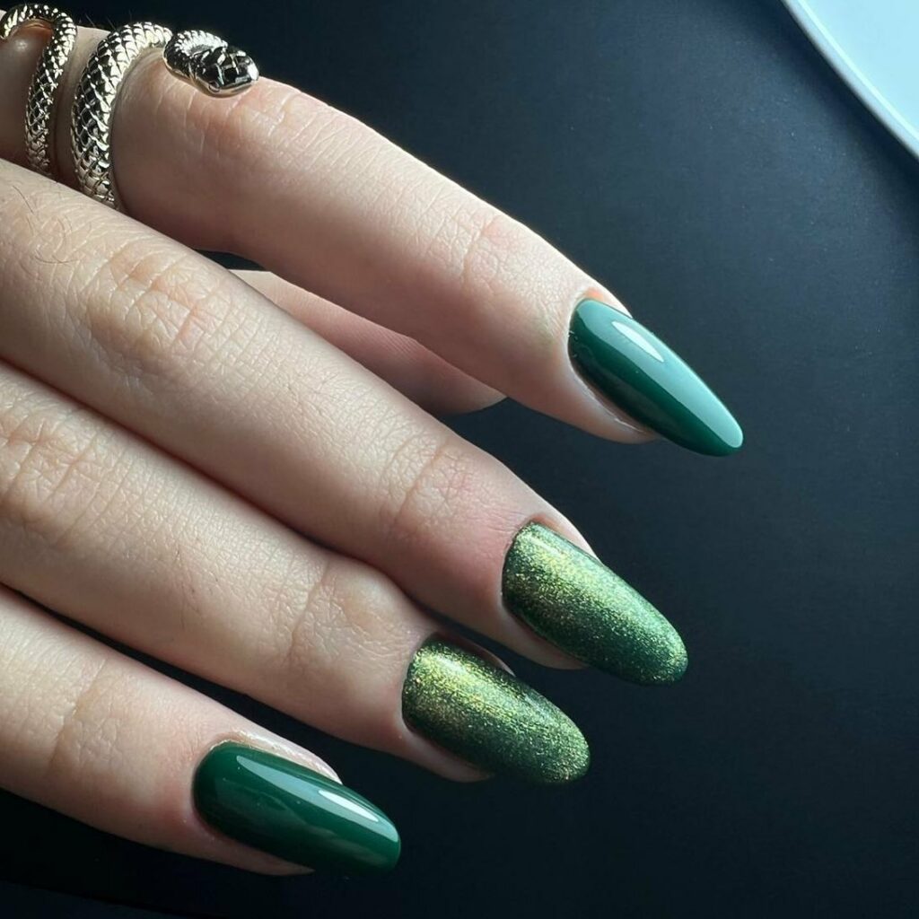 Emerald Green Nails Ideas