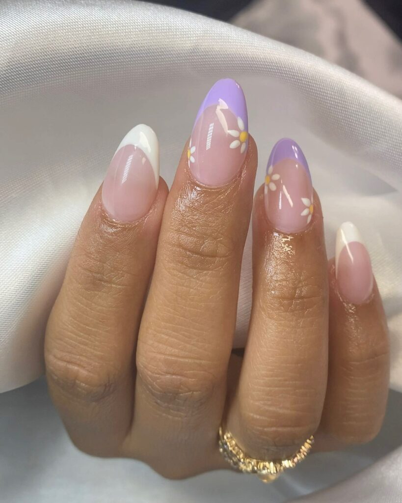 Lavender Almond Nails design ideas