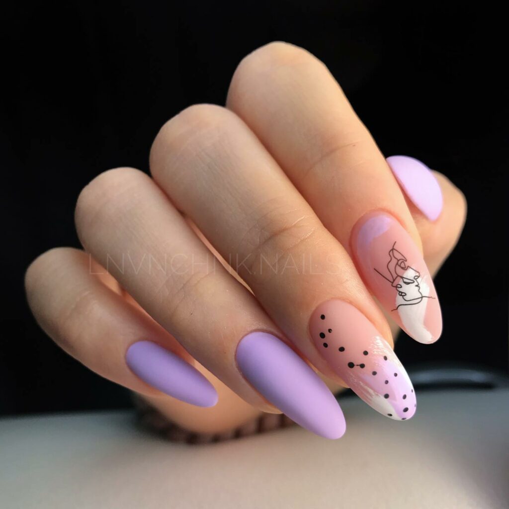 lavender nails ideas and nail designs in lavender nail polish color