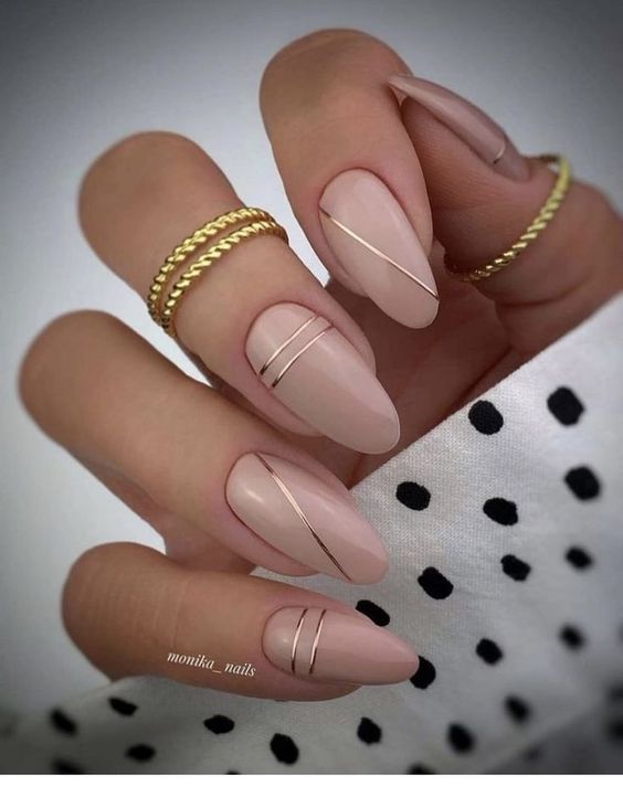 neutral beige nails