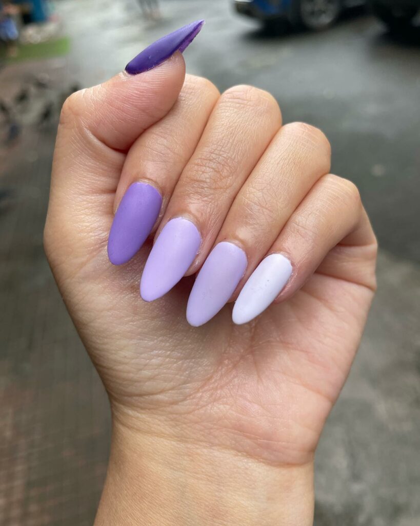 Lavender Almond Nails design ideas