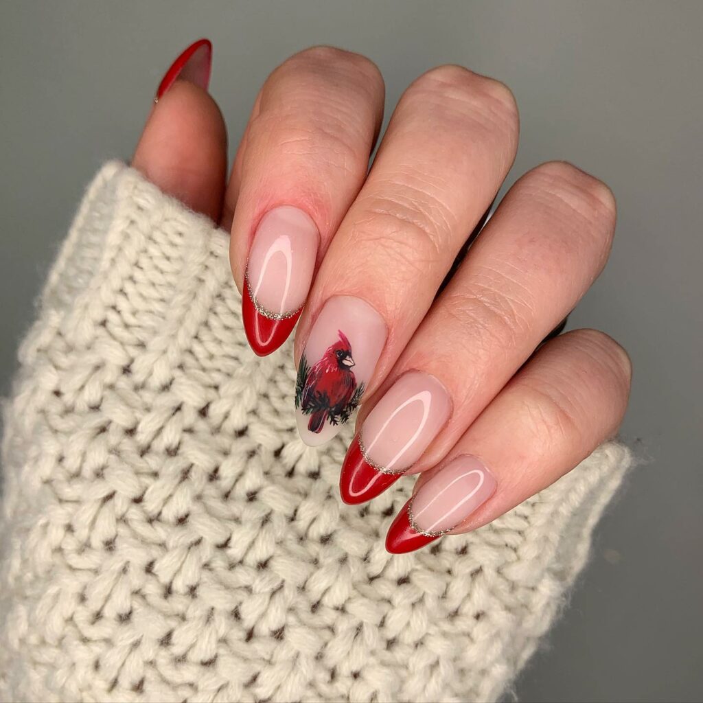 red french tip nails